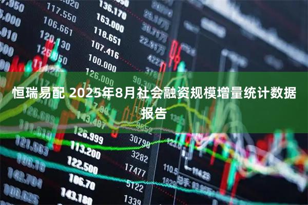 恒瑞易配 2025年8月社会融资规模增量统计数据报告